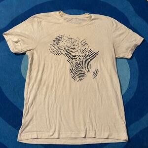 Minimalist africa fingerprint graphic tee